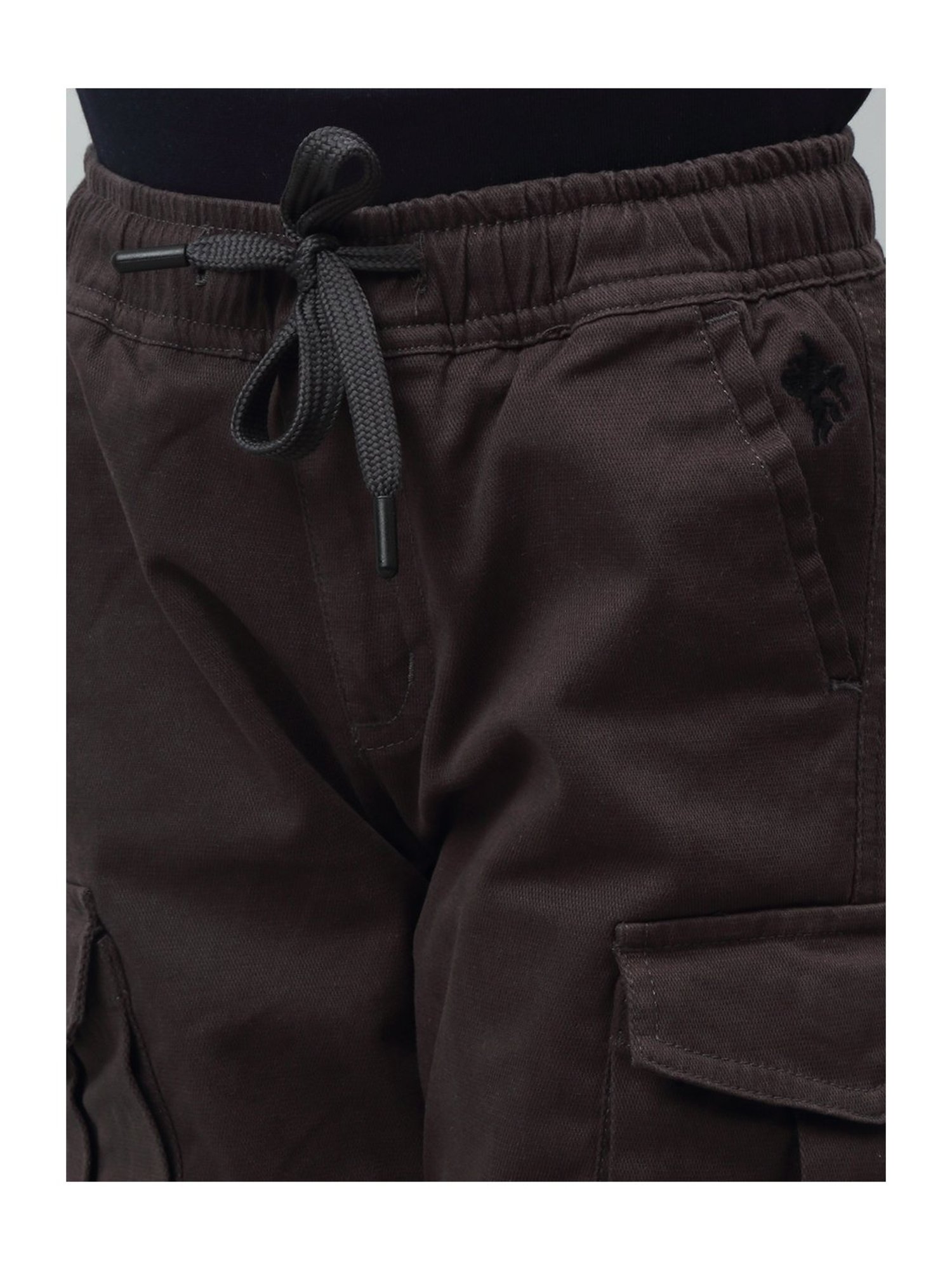 Cantabil Boys Dark Grey Solid Joggers