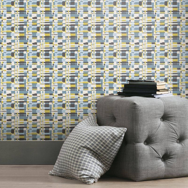RoomMates Retro Plaid Peel and Stick Wallpaper
