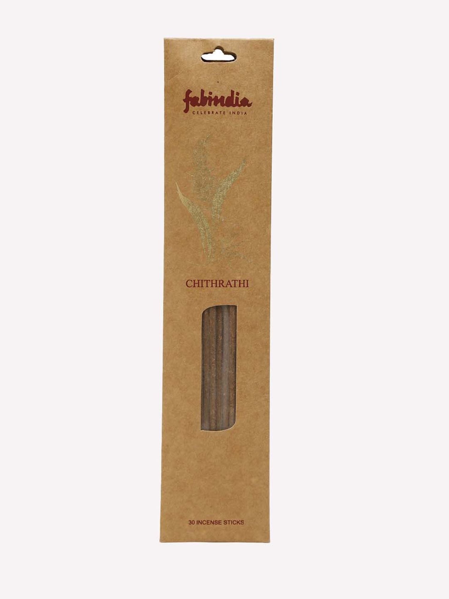 Fabindia Home Standalone Brown Wood Chitrathi Incense Sticks - Set of 30