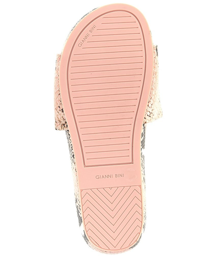 Gianni Bini Summatime Snake Print Banded Wedge Pool Slides