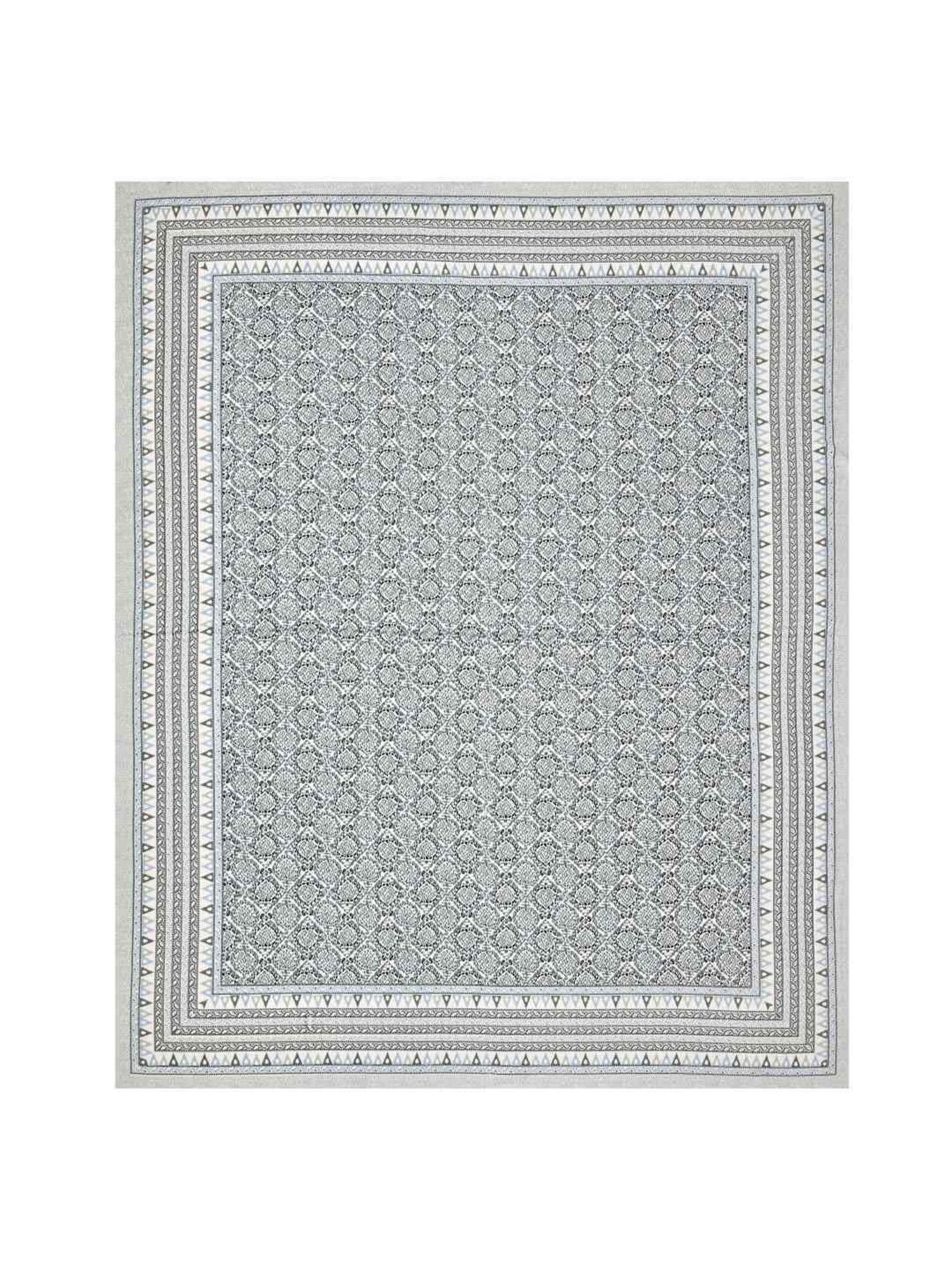 Bella Casa Ethnic Collection Grey Cotton 180 TC Bedsheet with 2 Pillow Covers