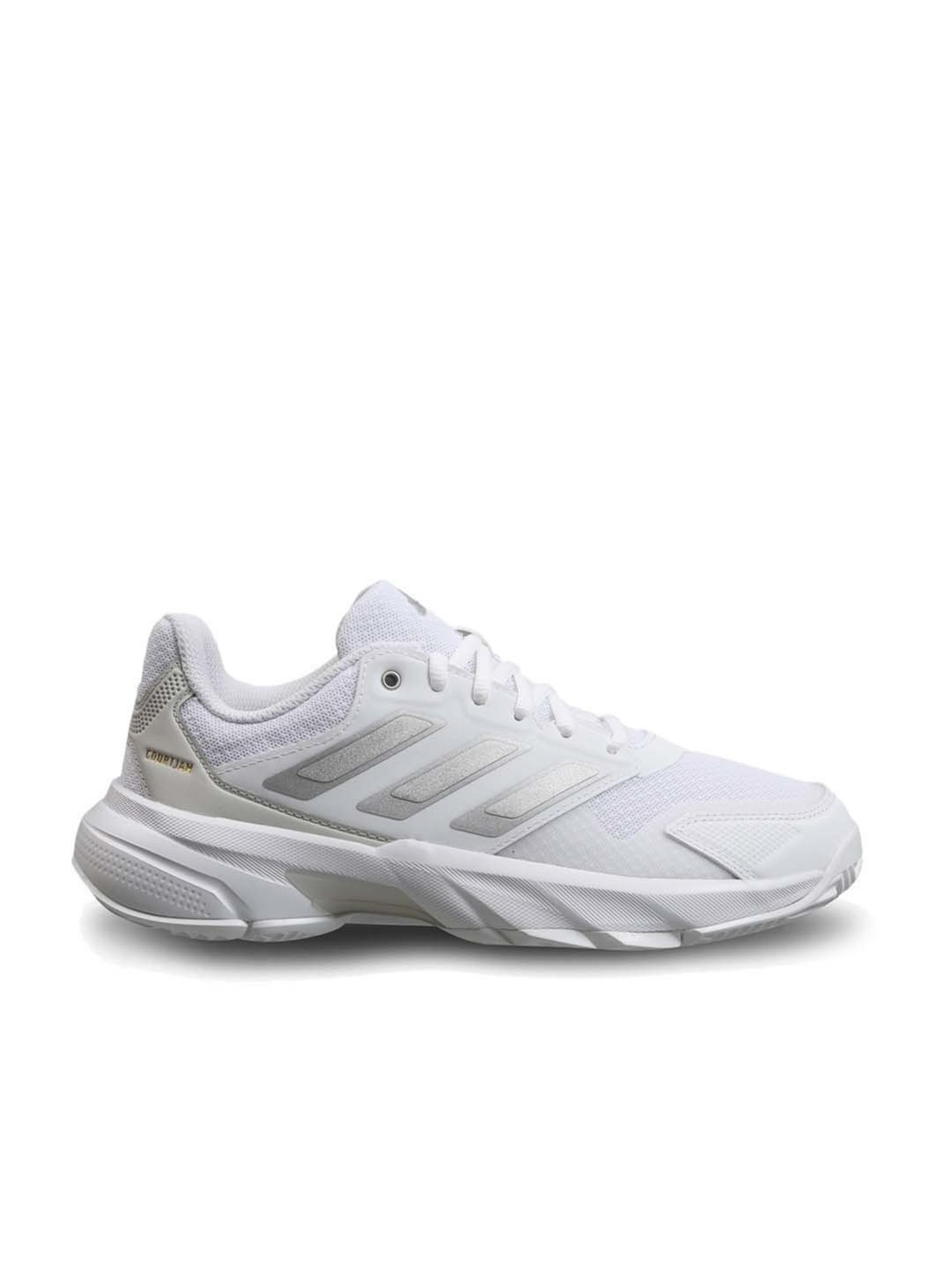 Adidas Women's CourtJam Control 3 White Tennis Shoes
