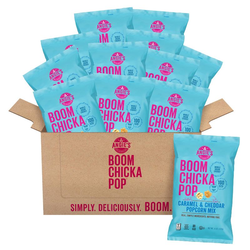 Angie's BOOMCHICKAPOP Caramel and Cheddar Popcorn Mix - 6oz / 12pk