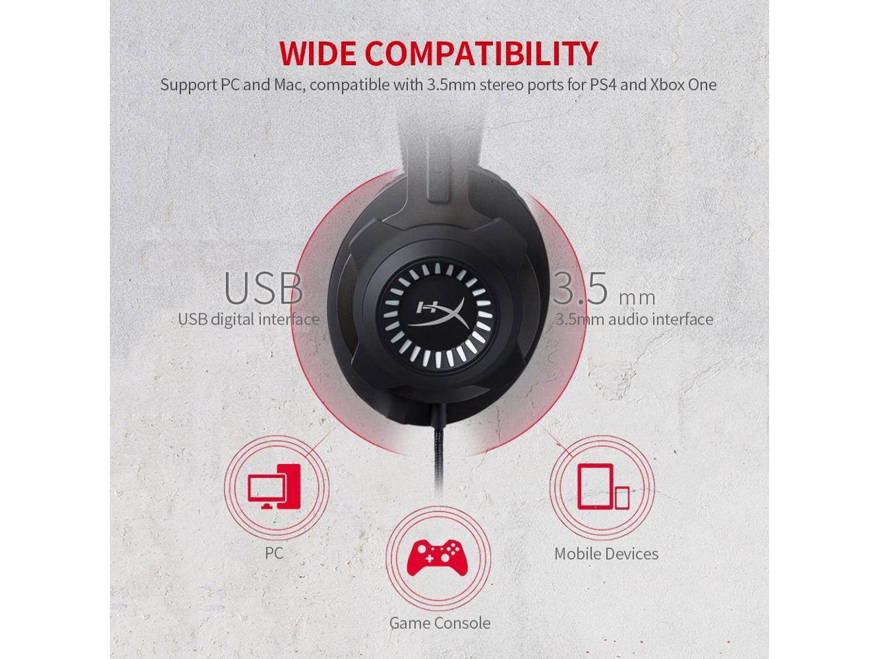 Kingston HyperX Cloud Revolver S Head-mounted Gaming Headset with Dolby 7.1 Surround Sound Effect Detachable Microphone