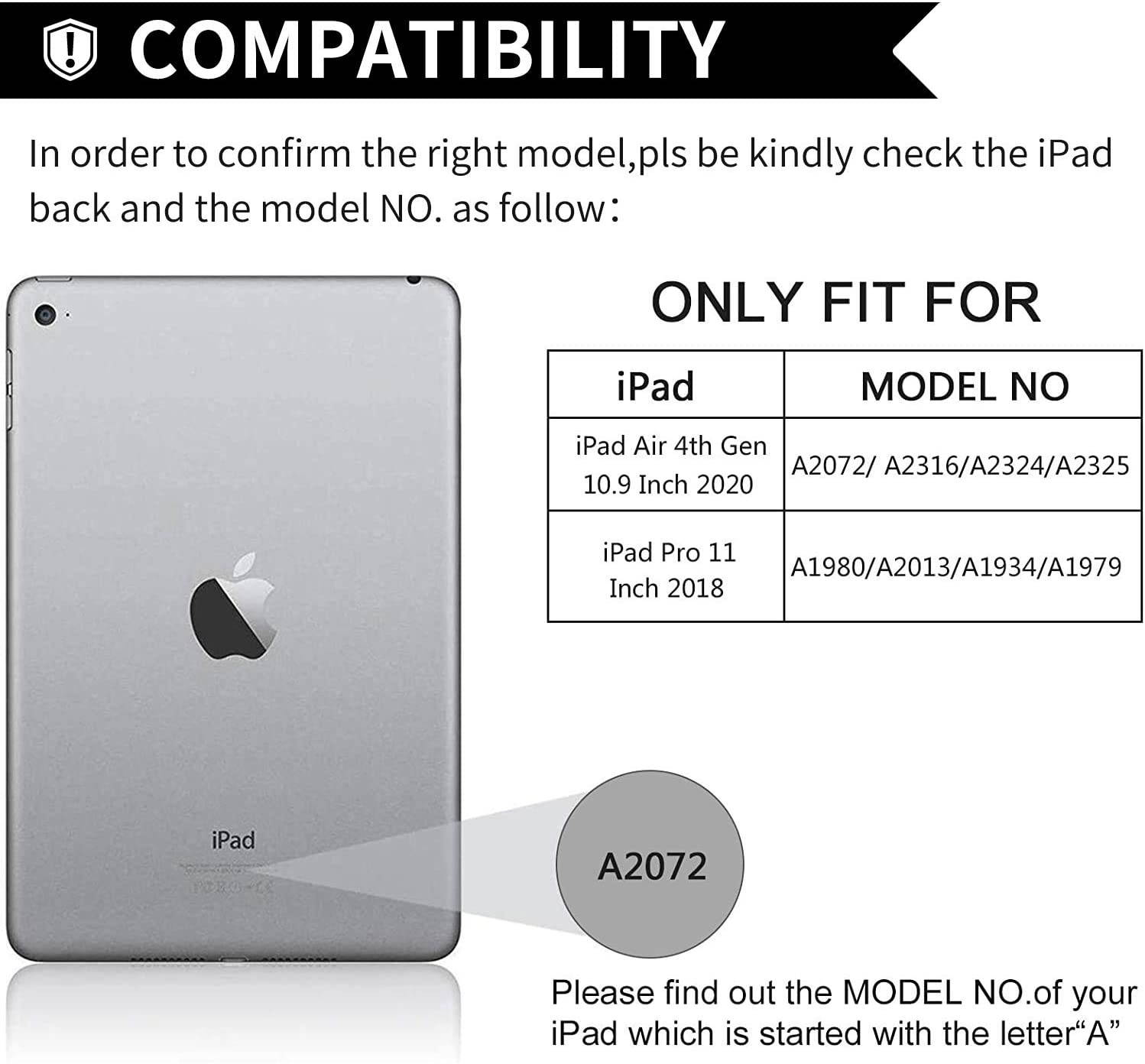 iPad Air 4th Generation Keyboard Case New iPad Air 10.9 2020 Case with Keyboard 7-Color Backlit- Detachable Bluetooth Keyboard Pencil Holder iPad Keyboard Case for 2018 iPad Pro 11 (Lake Blue)