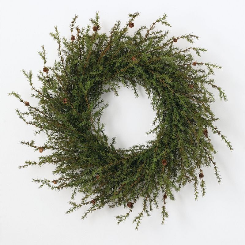 Darice 72" Prelit Commercial Size Canadian Pine Artificial Christmas Wreath - Clear Lights
