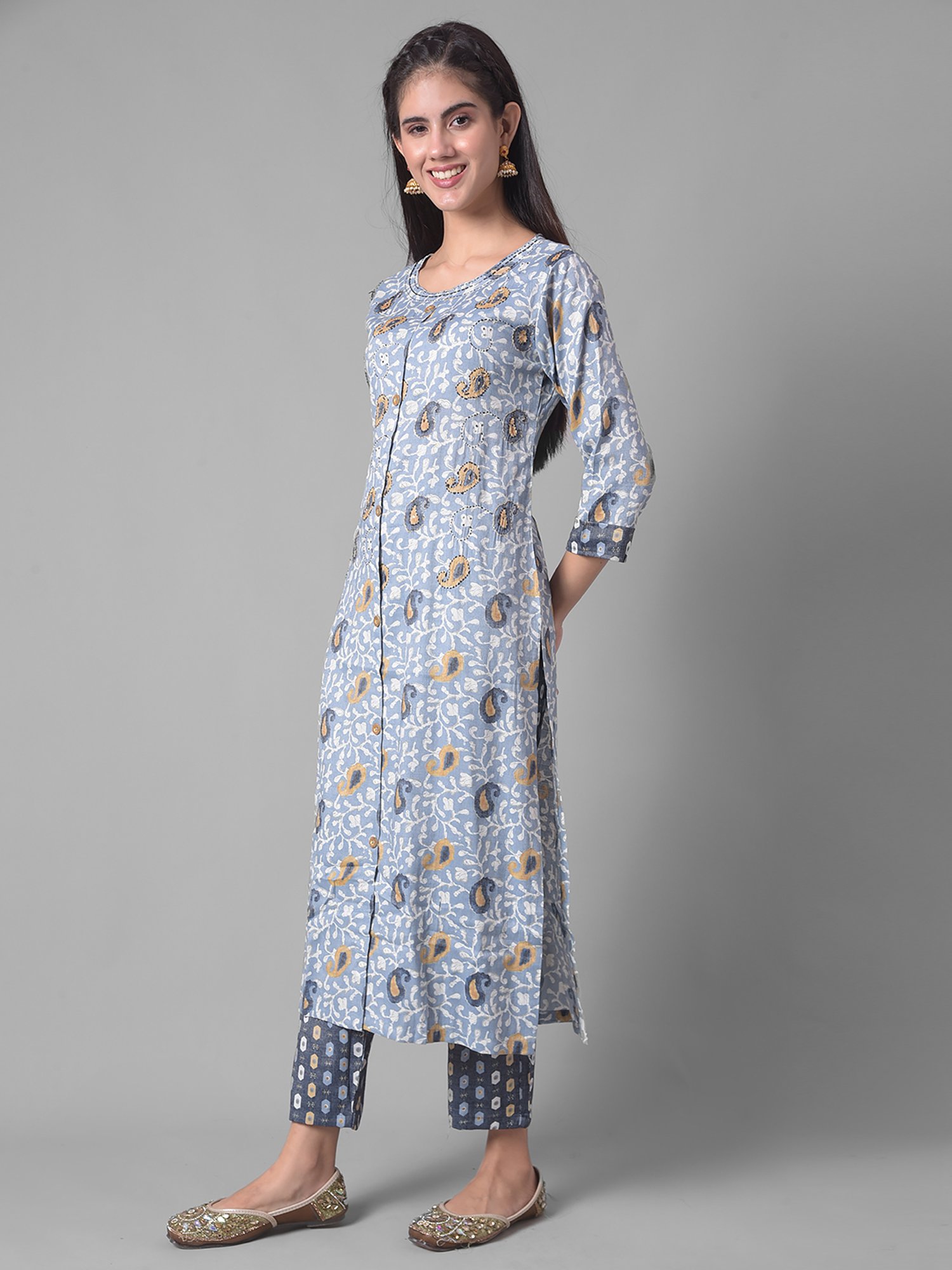 Dollar Missy Blue Embellished Kurta With Pants