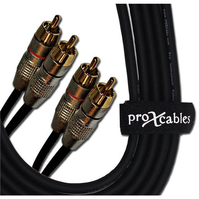 ProX XC-DRCA3 3' Dual RCA-M to Dual RCA-M Unbalanced Audio Cable