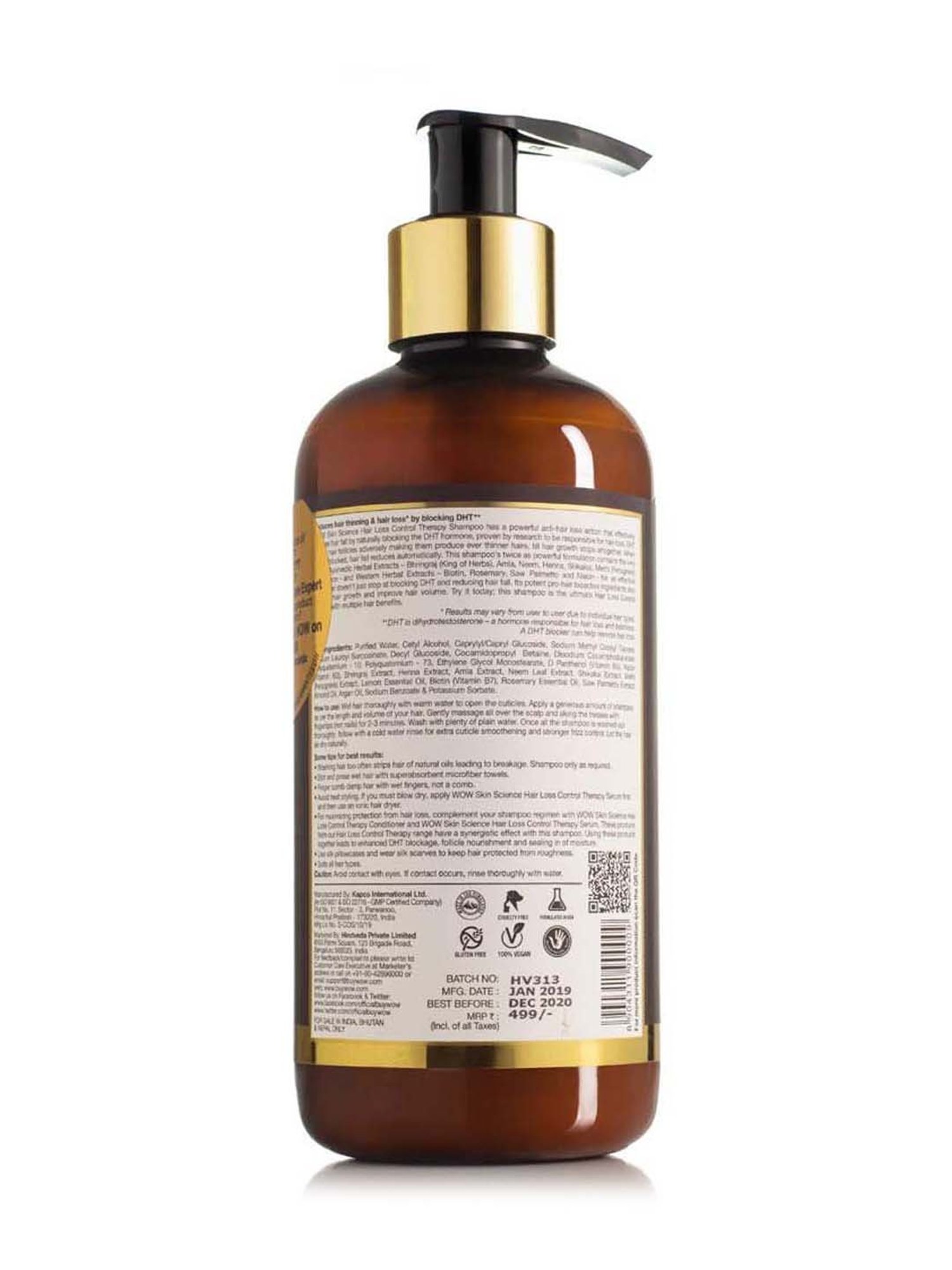 Wow Skin Science Hair Loss Control Therapy Shampoo - 300 ml