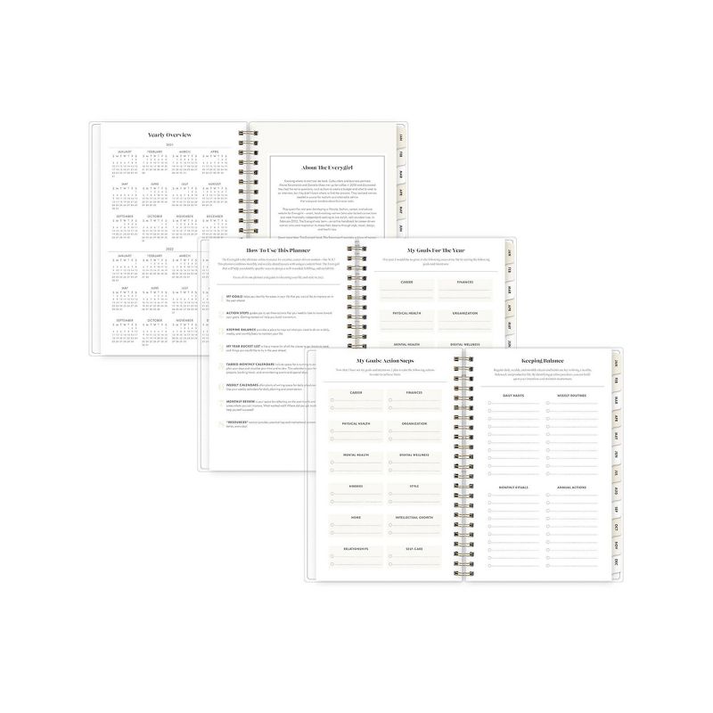 2021 The Everygirl Planner 5" x 8" Frosted Plastic Weekly/Monthly Wirebound Luna - Blue Sky