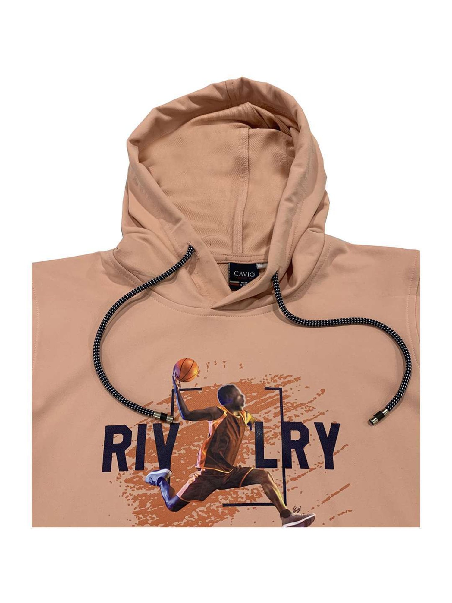 Cavio Kids Peach Printed T-Shirt