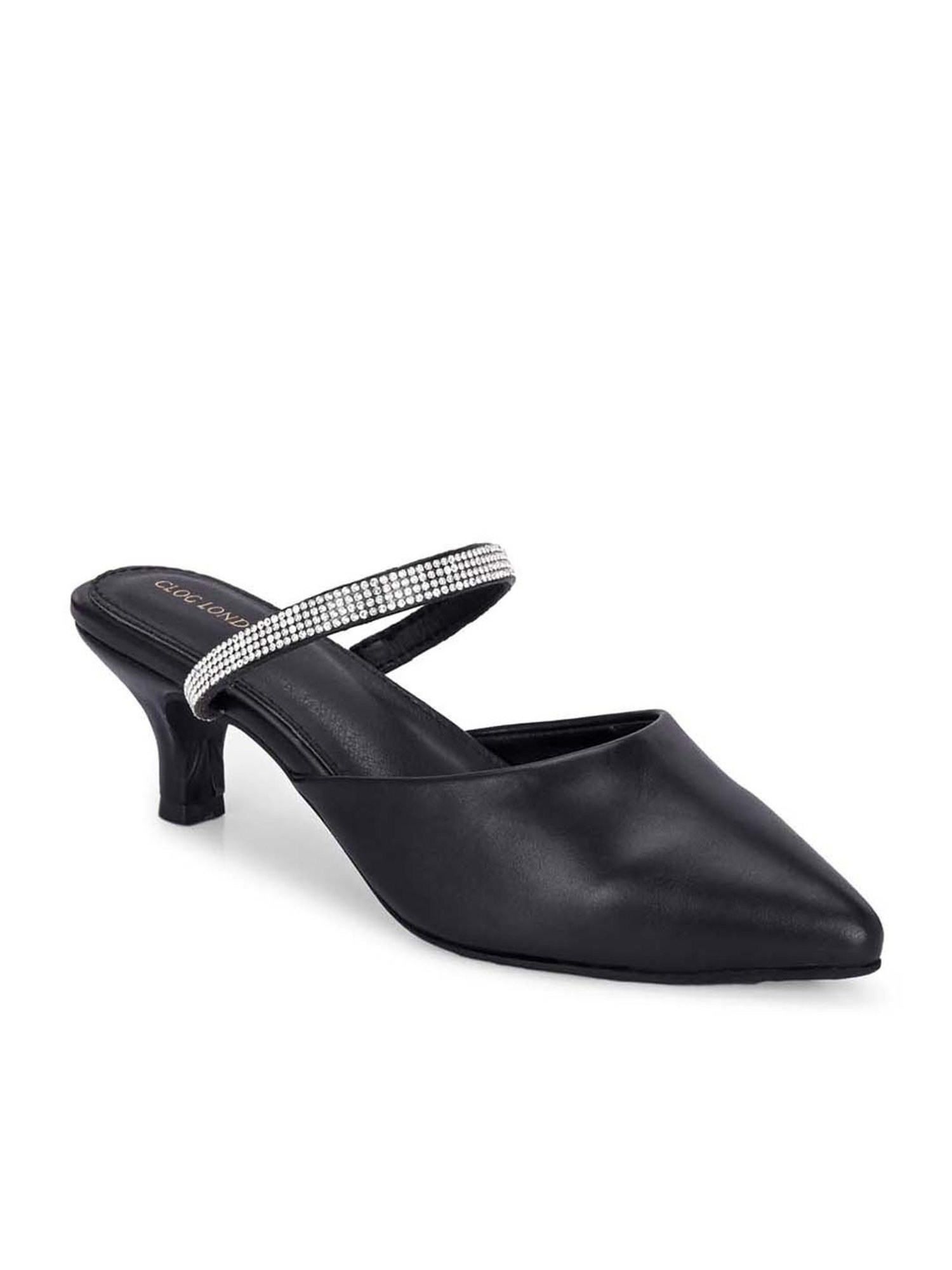Clog London Women's Black Mule Shoes