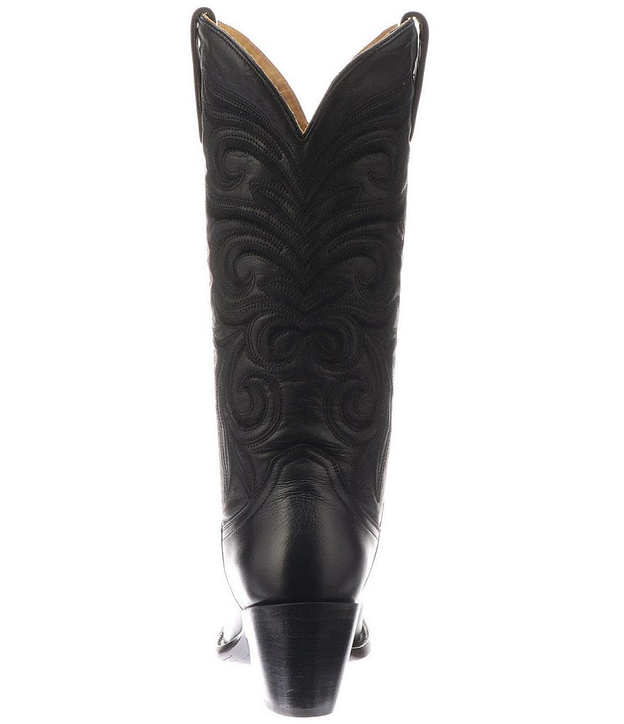 Lucchese Laurelie Leather Block Heel Western Boots