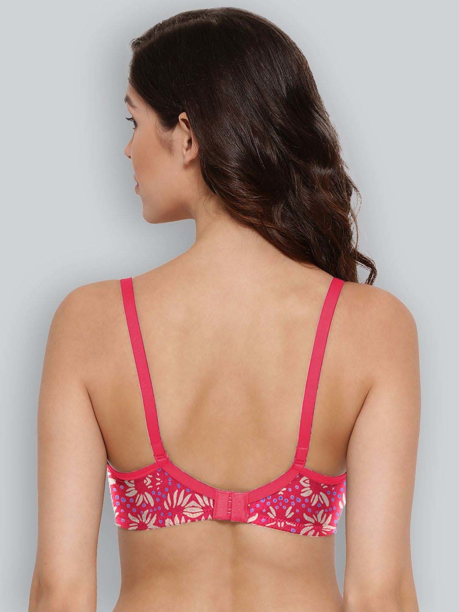 Lyra Fuchsia Cotton Printed T-Shirt Bra