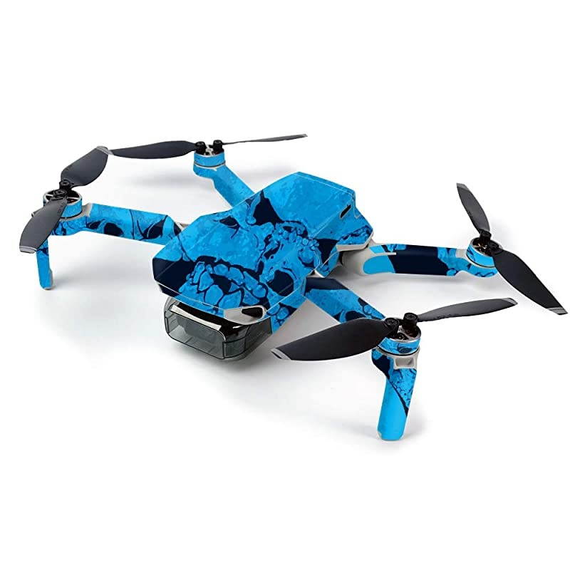 Skin for DJI Mavic Mini Portable Drone Quadcopter - Blue Skulls | Protective, Durable, and Unique Vinyl Decal wrap Cover | Easy to Apply, Remove, and Change Styles | Made in The USA