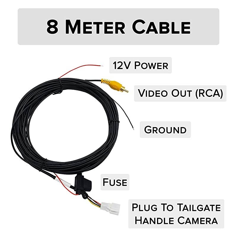 Replacement for Chevrolet Silverado/GMC Sierra (2014-2015) Black Tailgate Handle with Backup Camera