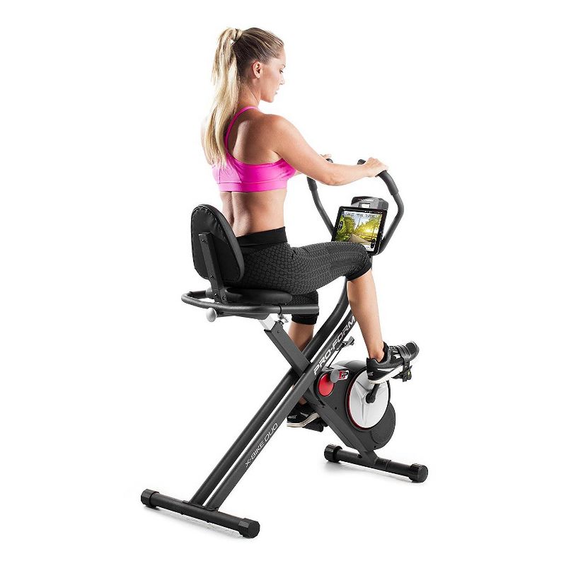 Body Flex Sports Body Rider BRF700 Stationary Full Body Cardio Exercise Upright Fan Bike with Dual Action Handlebars and Adjustable Seat