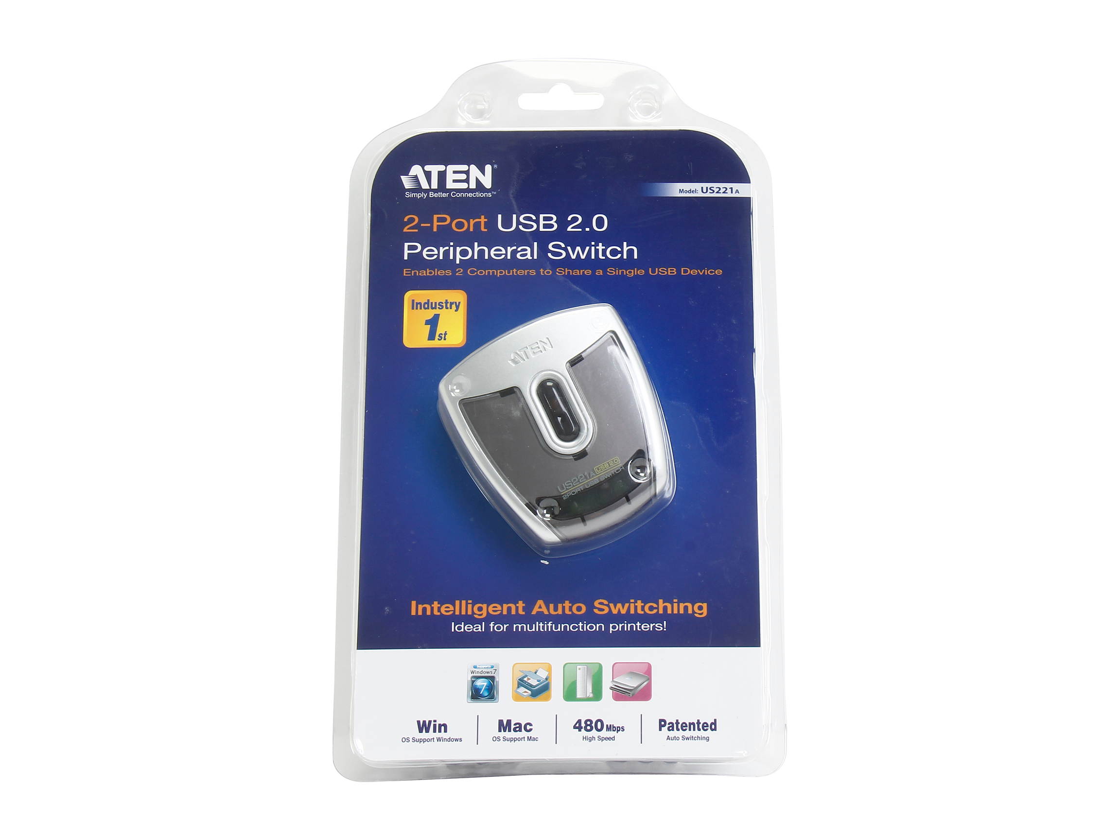 ATEN US221A 2-Port USB 2.0 Peripheral Switch