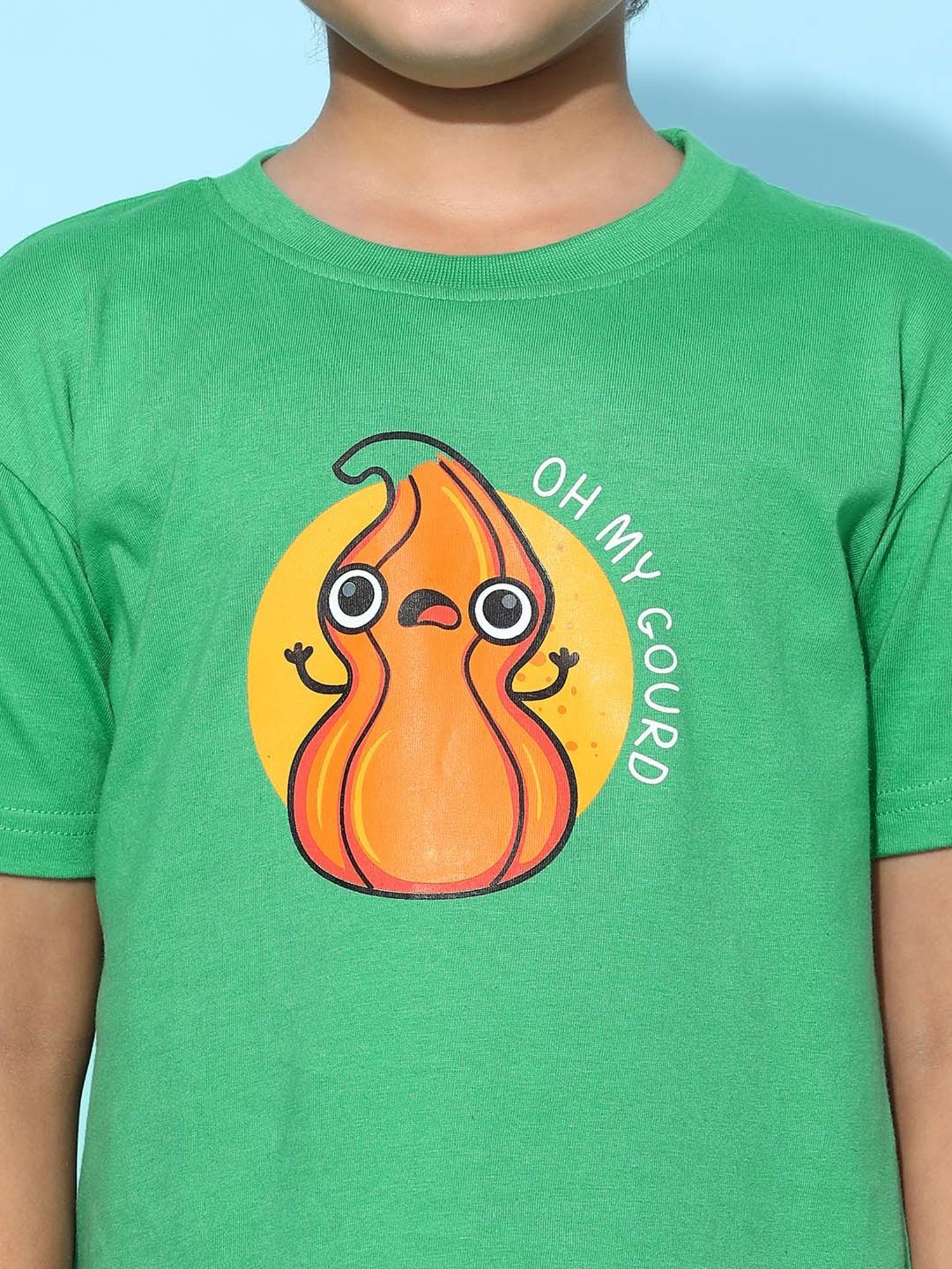 Tales & Stories Kids Green Cotton Printed T-Shirt