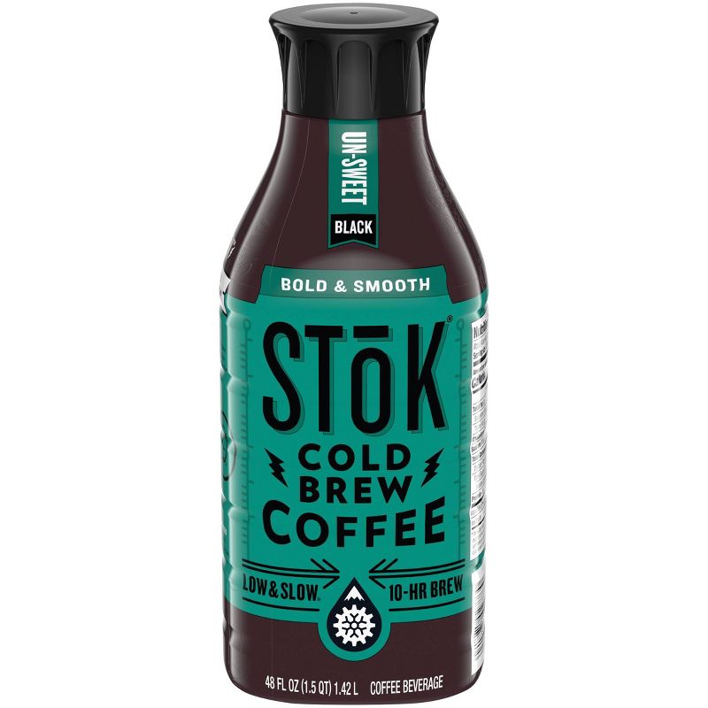 SToK Un-Sweet Black Cold Brew Iced Coffee - 48 fl oz