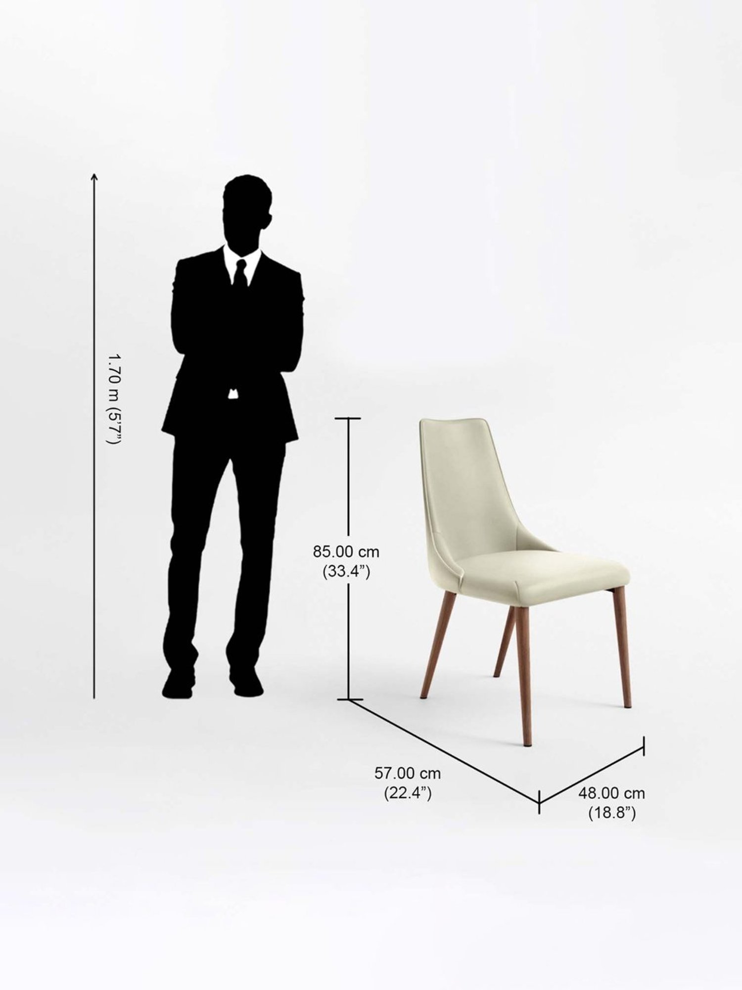 Godrej Interio Creamtreat White Metal Dining Chair (Set of 2)