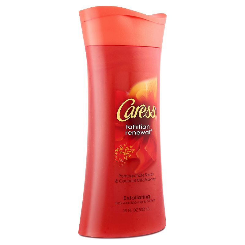 Caress Tahitian Renewal Pomegranate & Coconut Milk Scent Exfoliating Body Wash Soap - 18 fl oz