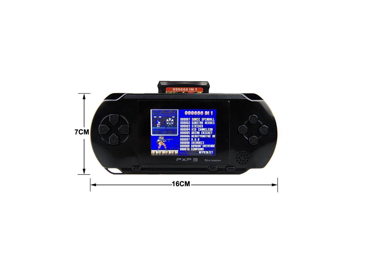 3 Inch 16 Bit PXP3 Slim Station Video Games Player Handheld Game Console With 2pcs Game Cart built-in 150 Classic Games Gifts for Child