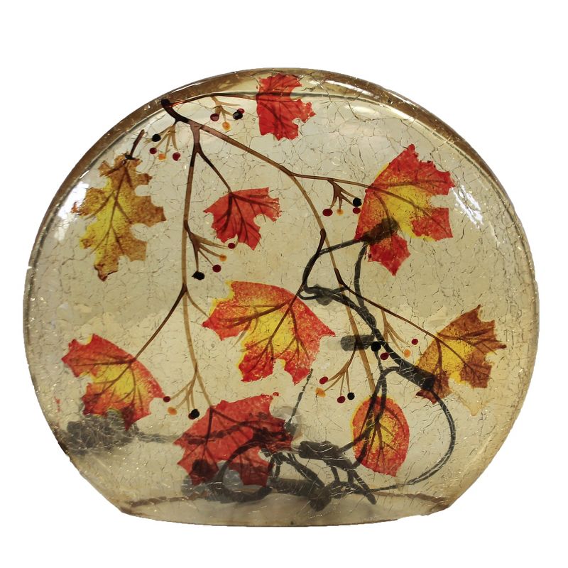 Stony Creek 8.75" Autumn Pre-Lit Lg Round Orb Fall Electric Crackled  -  Decorative Sculptures