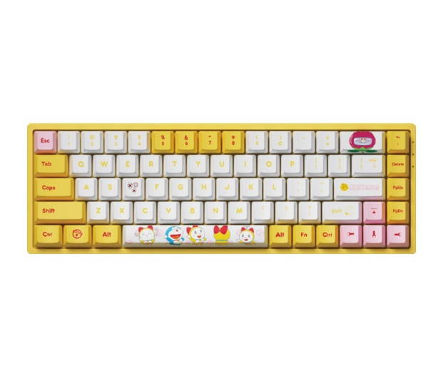 Akko 3068v2 Doraemon RGB Bluetooth/Wired Gaming Mechanical Keyboard Double Shot Five-Side Dye Sub PBT Keycaps