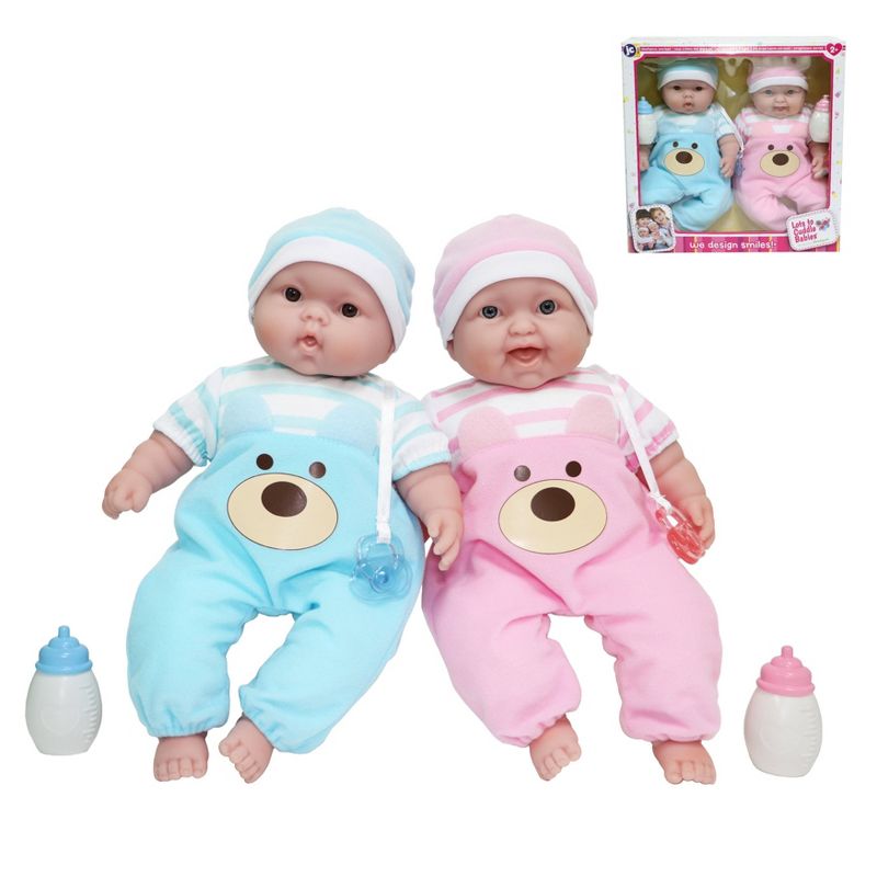 JC Toys Lots to Cuddle Babies 13" Twin Dolls