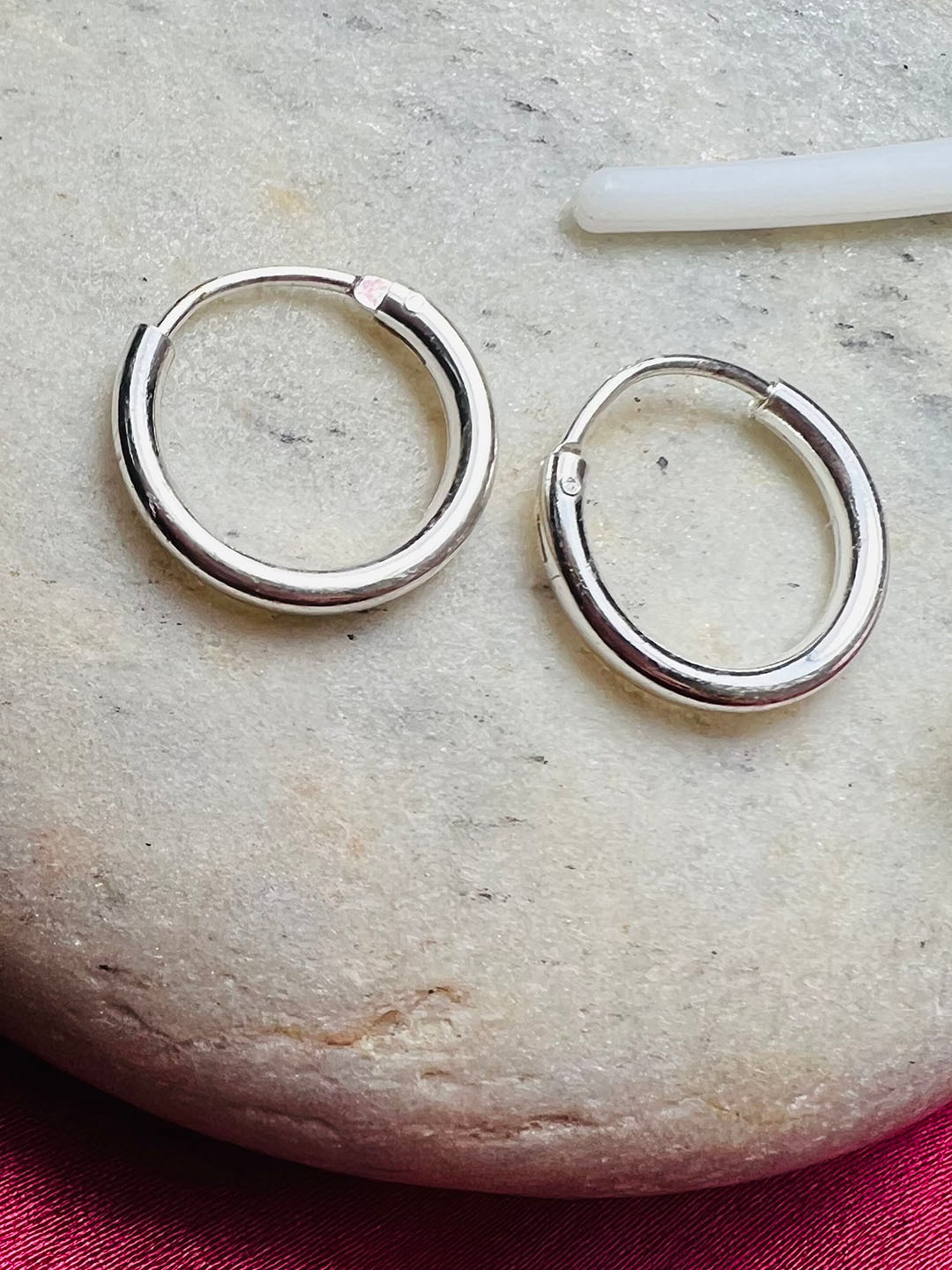 Arte Jewels 925 Sterling Silver Small Hoop Bali Earrings for Girls Kids & Women