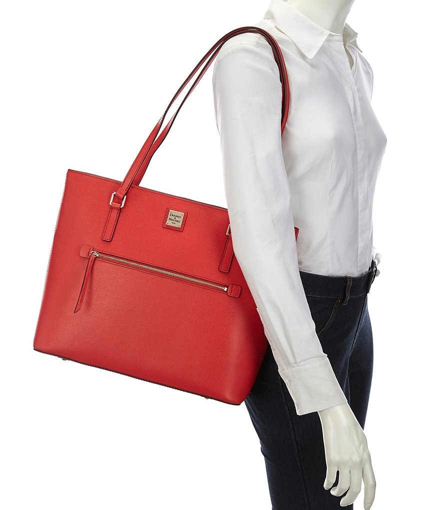 Dooney & Bourke Saffiano Collection Large Leather Shopper Tote Bag