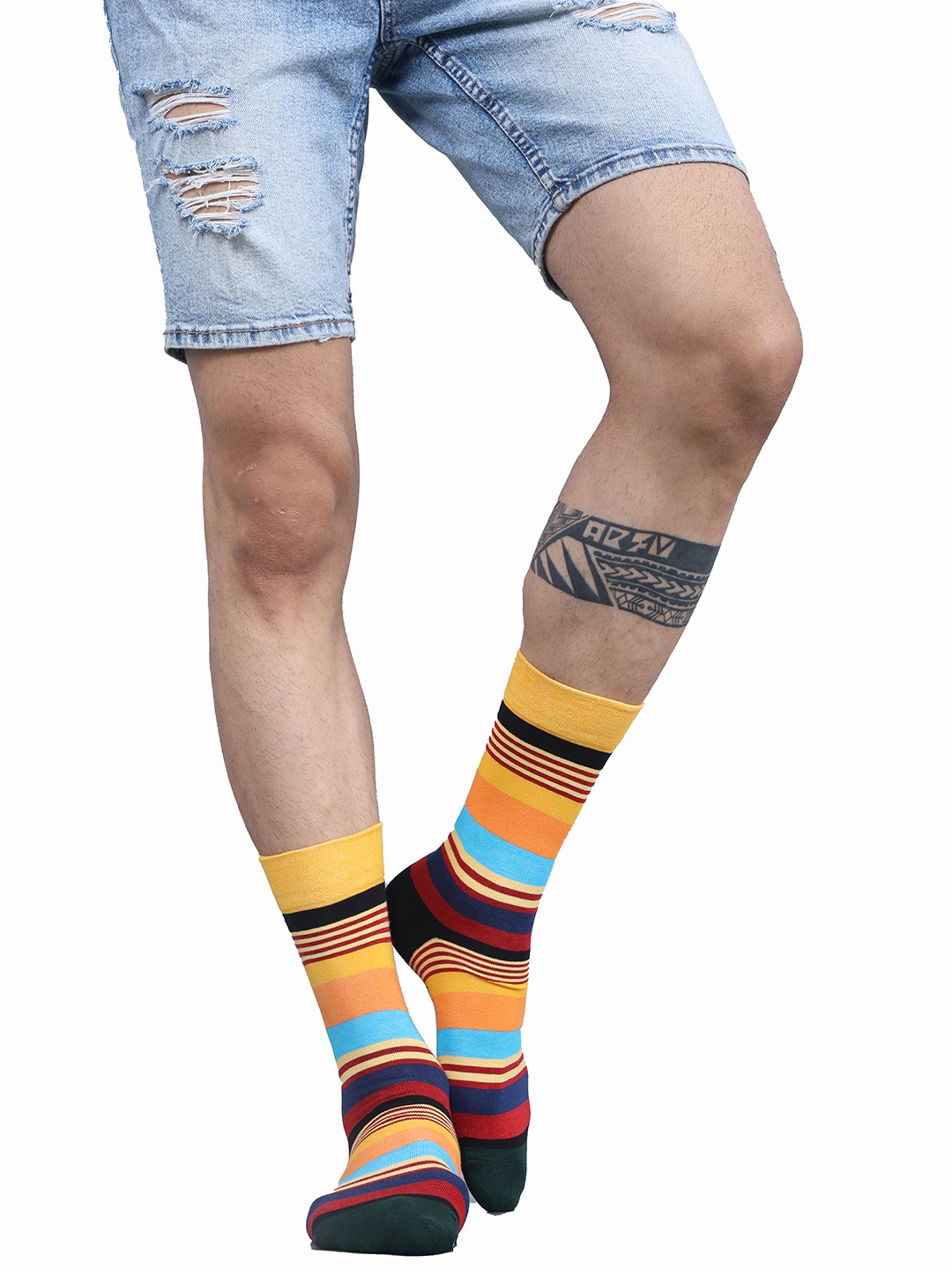Dollar Socks For Men's Casual Full Length In (Pack of 5)