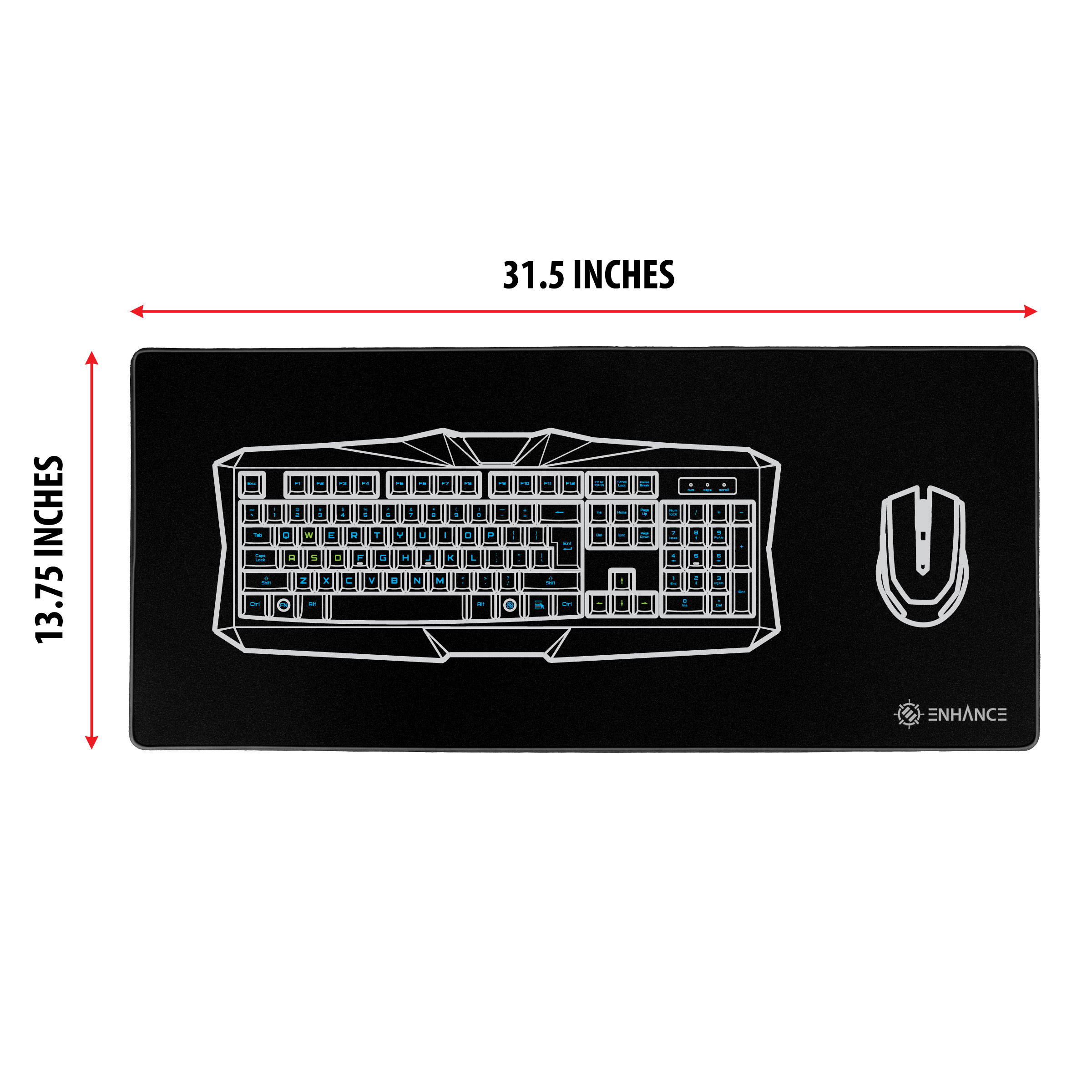 ENHANCE Pathogen GX-MP2 XXL Extended Gaming Mouse Mat / Pad - Black