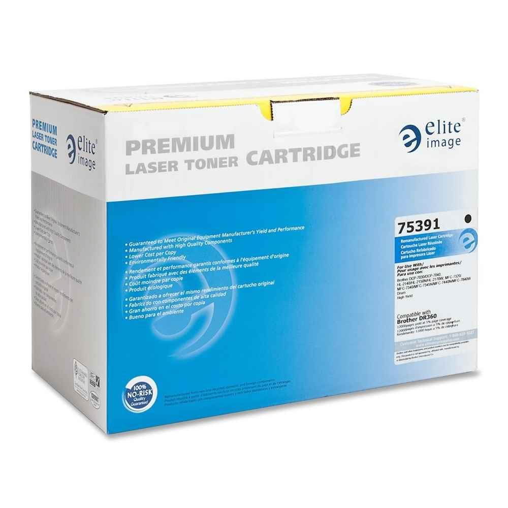 Elite Image 75391 Replacement Drum 12 000 Page Yield Black