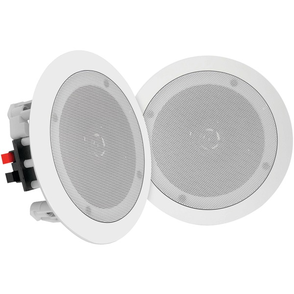 PDICBT852RD 250-Watt 8-In. Bluetooth(R) Ceiling/Wall Speakers, 2 Count