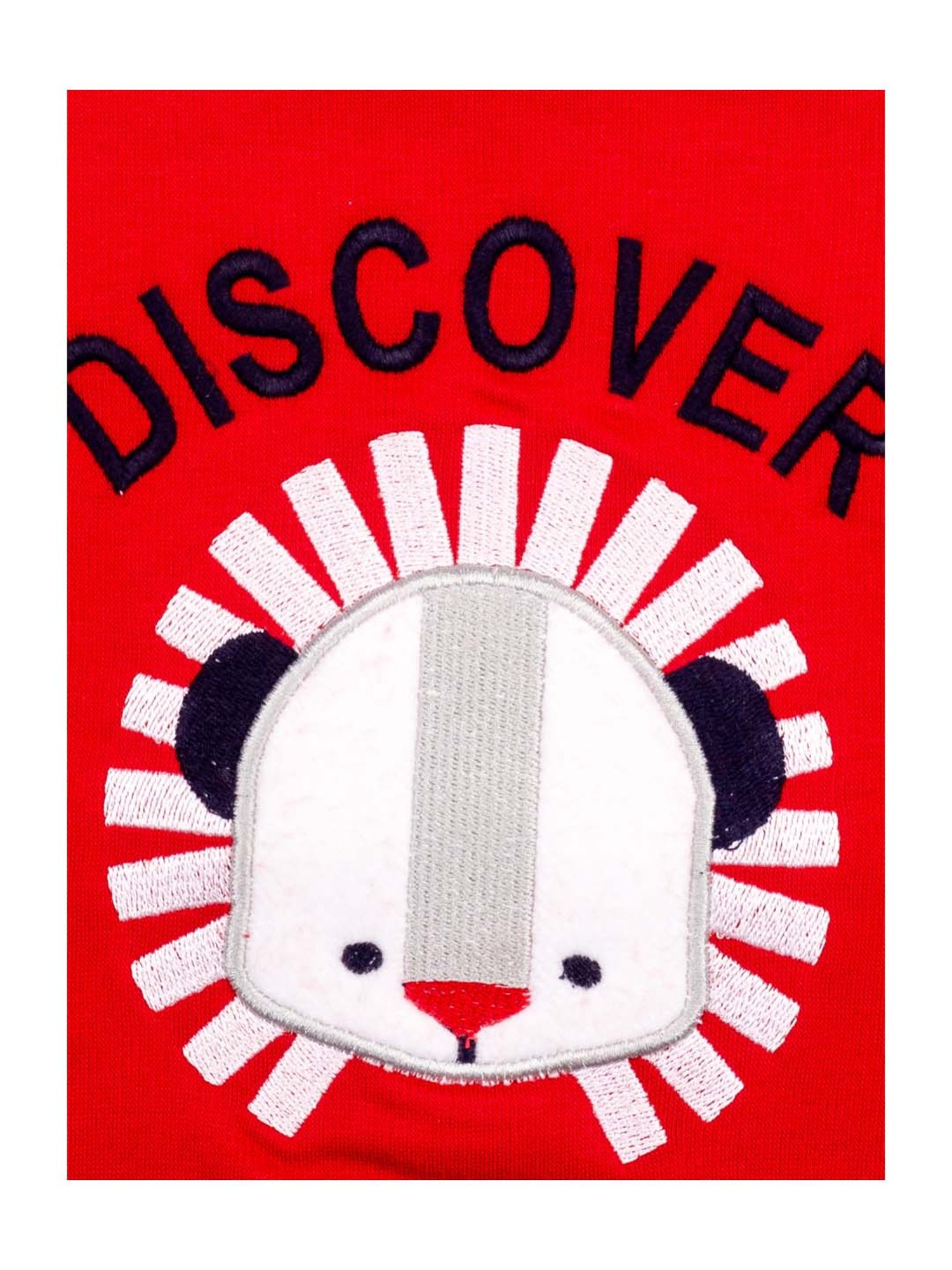 Mee Mee Kids Red Embroidered T-Shirt