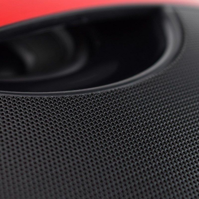 ChiTronic Sardine Airship SDY-021 HiFi Bluetooth Stereo Audio Speaker Music Player FM Radio + Alarm Clock,Black+Red