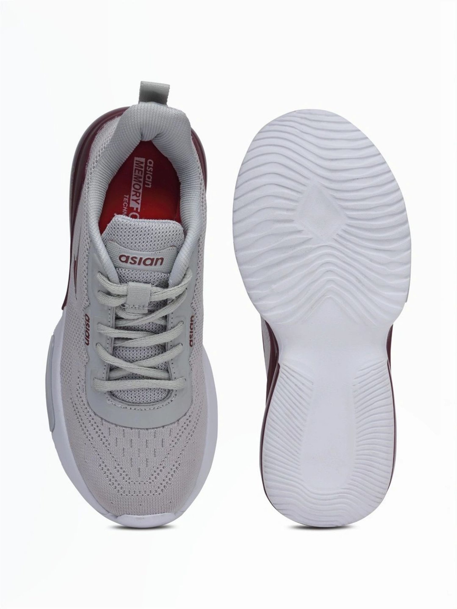 Asian Kids Grey Running Shoes