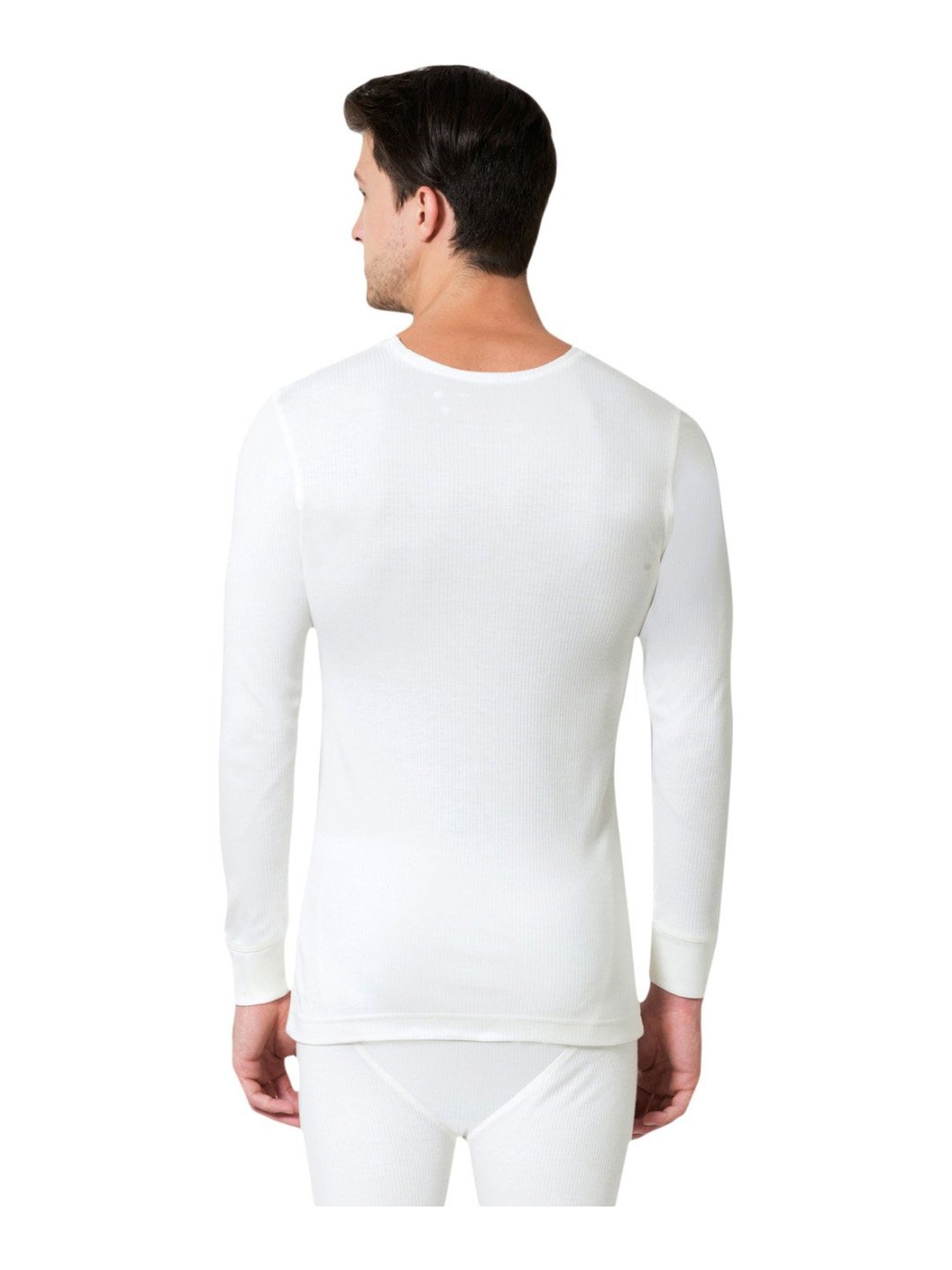 Van Heusen Skinny Fit Warmtech Extra Warm Solid Thermal Top - Ivory