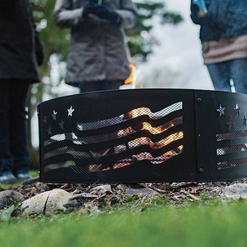 Decorative Fire Ring Stars & Stripes - Blue Sky Outdoor Living