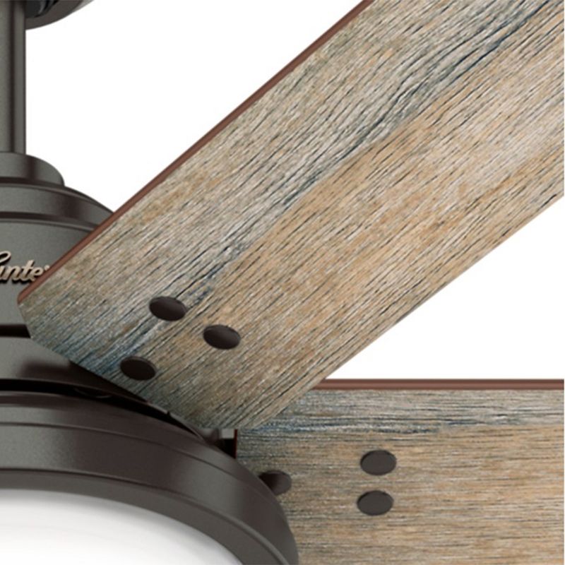 Hunter Fan Company Warrant 70-inch Multiple Speed Ceiling Fan with LED light, Noble Bronze
