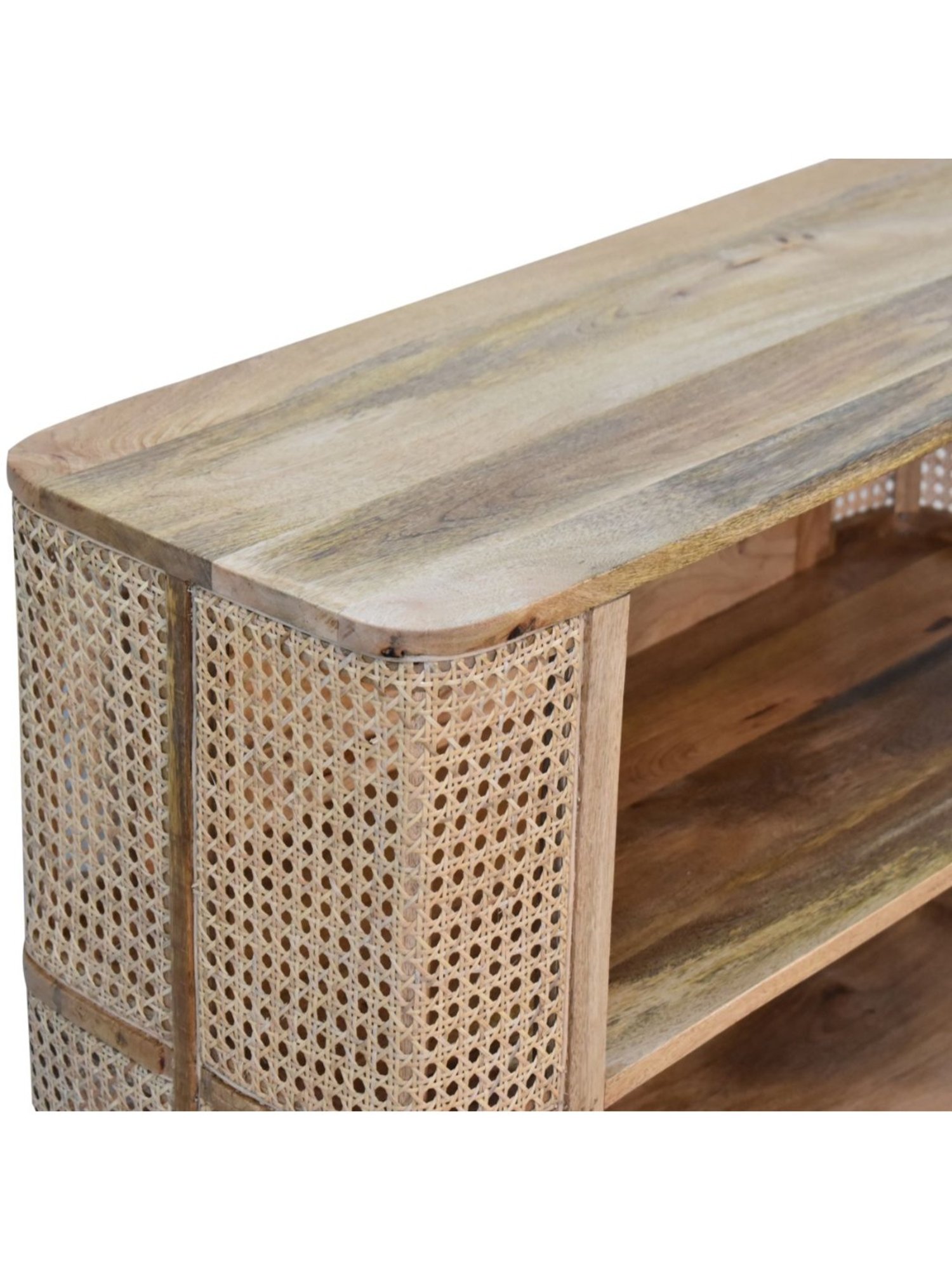 Artisan Furniture Larissa Open Brown Wood Cabinet