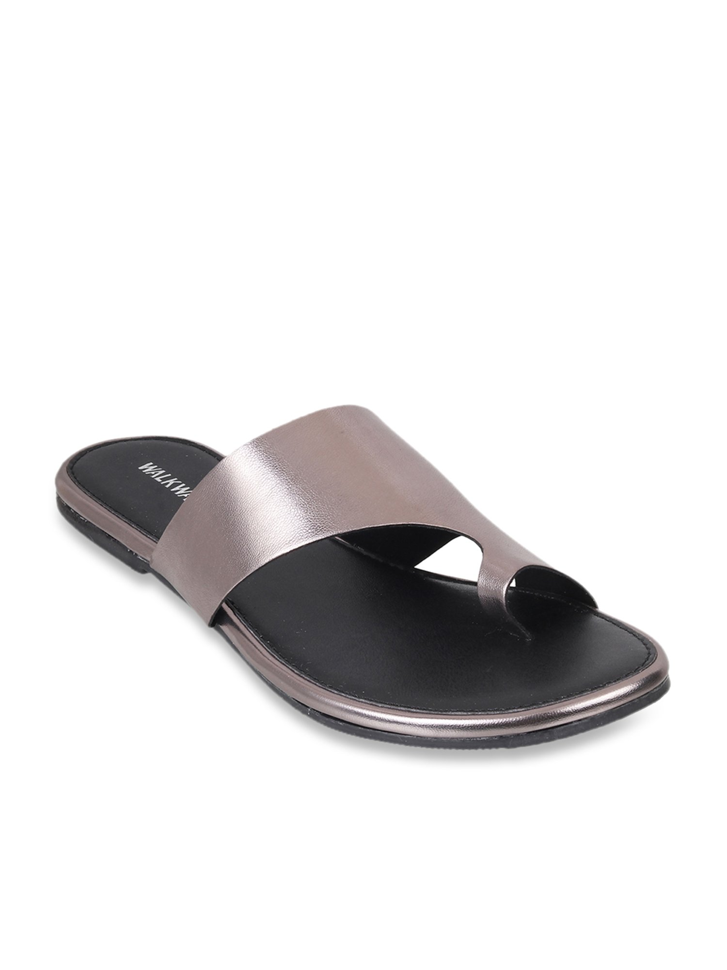 Walkway Women's Gun Metal Toe Ring Sandals