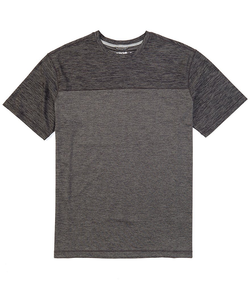 Solaris Powered by CoolCore Short-Sleeve Pieced Waffle Crew Neck Tee