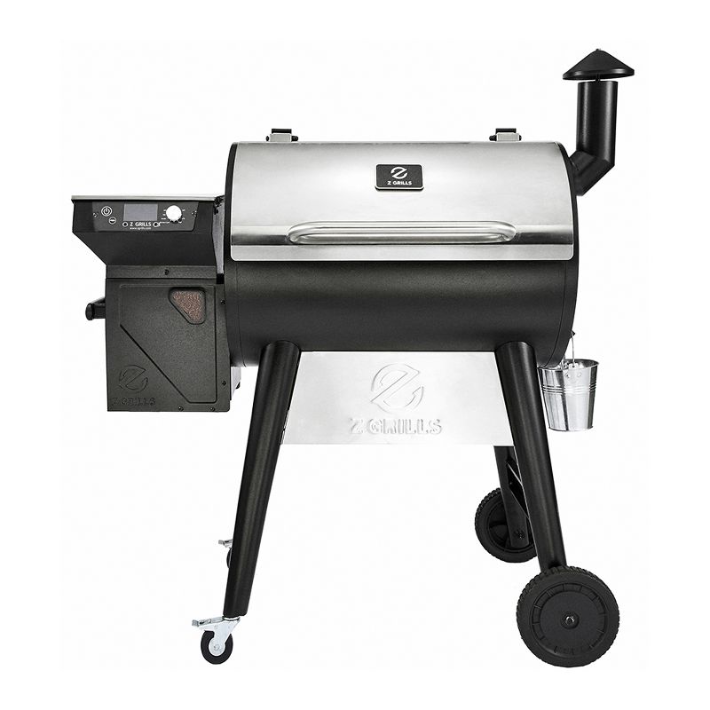 Z GRILLS ZPG-7002F2 8-in-1 Wood Pellet Stainless Steel Grill Smoker for Outdoor BBQ Cooking with Digital Temperature Control, 694 Sq In