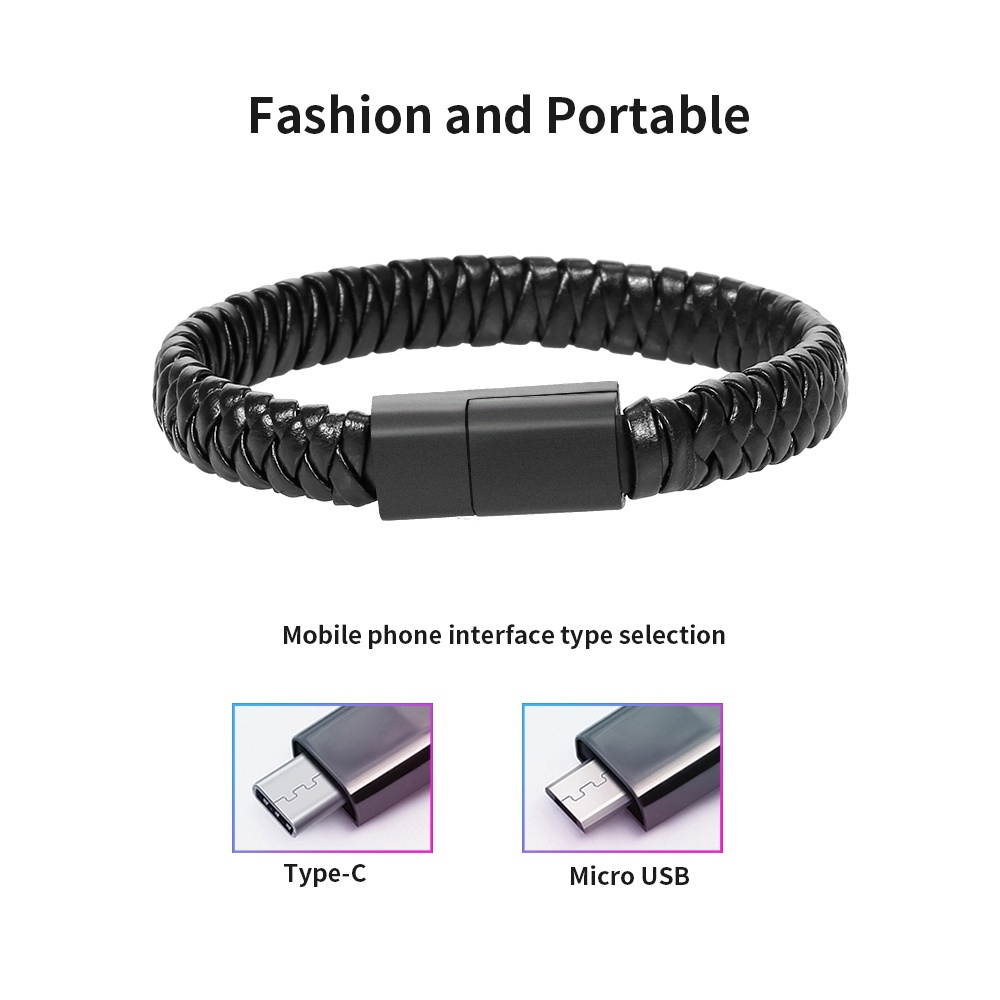 Creative Braiding Bracelet Data Cable Portable Charging Cable Android Data Cable Type-C Interface