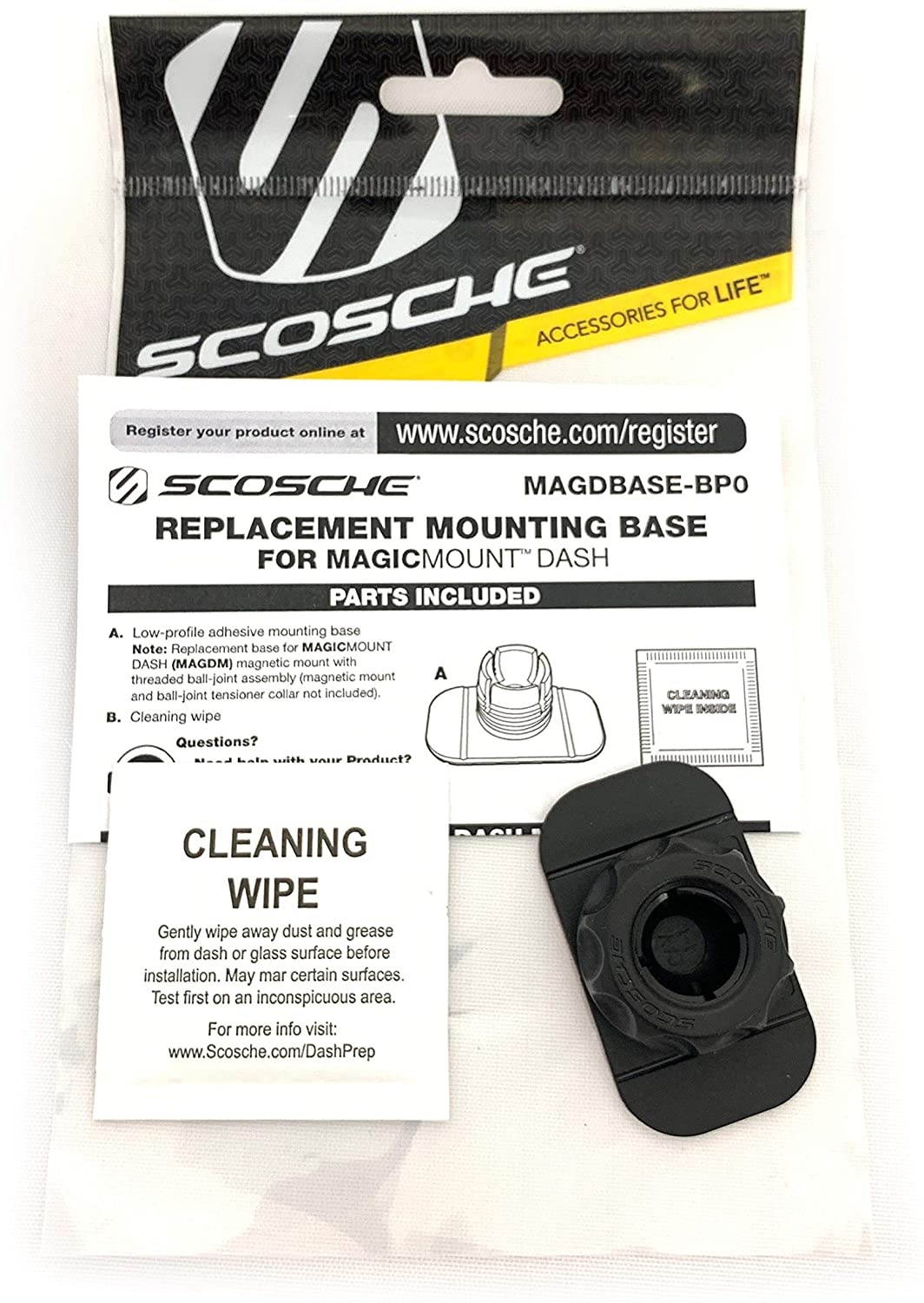 SCOSCHE MAGDBASE-BP0 Replacement Adhesive Base for MagicMount Mounts