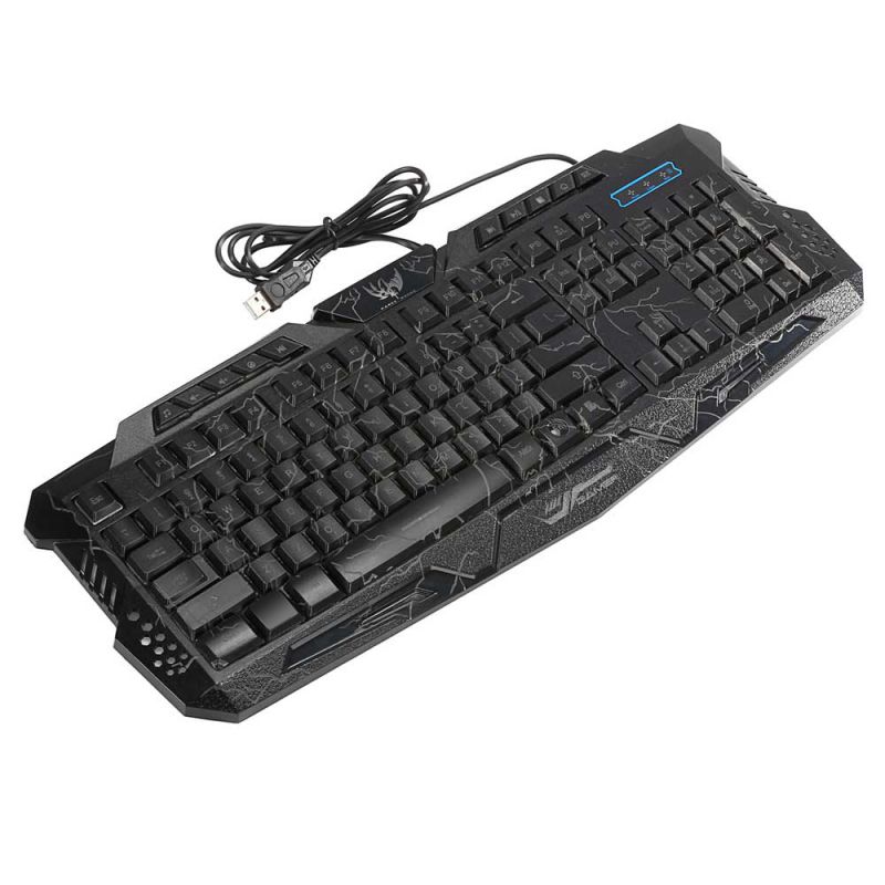 Gaming Keyboard, Wired Keyboard With 10 Independent Multimedia Function Keys, RGB Backlit Gaming Keyboard, Ergonomic Keyboard for Home Office Gamers, 19.09" Lx 7.36" Wx 0.98" H, Black