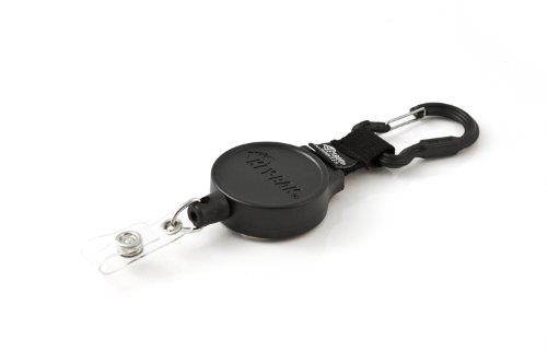 KEY-BAK MID6 Retractable Carabiner I.D. Badge Holder with 36" Polyester Cord, 6 oz. Retraction, Steel Carabiner